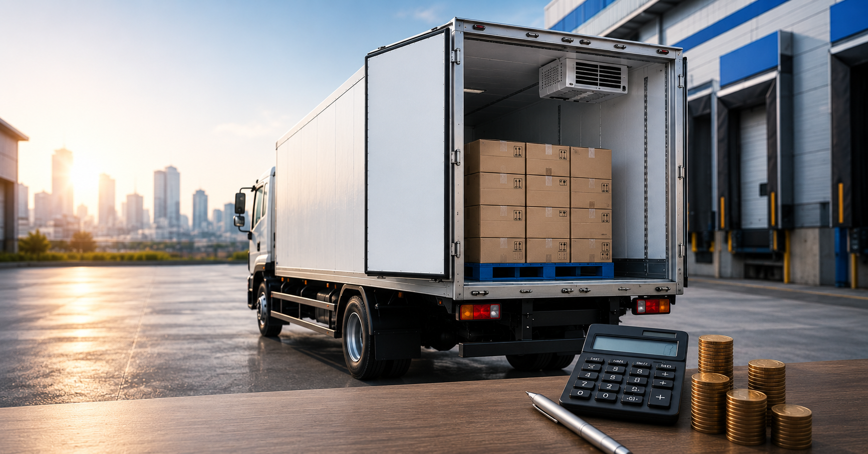 Reefer truck operating within a cold chain logistics network for temperature controlled transportation